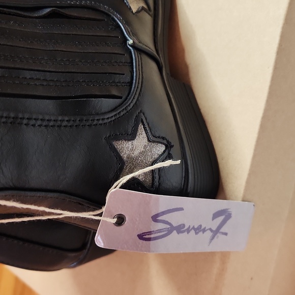 Seven7 Rockstar Ankle Booties Shooties Black Cowboy Foot - Picture 10 of 16